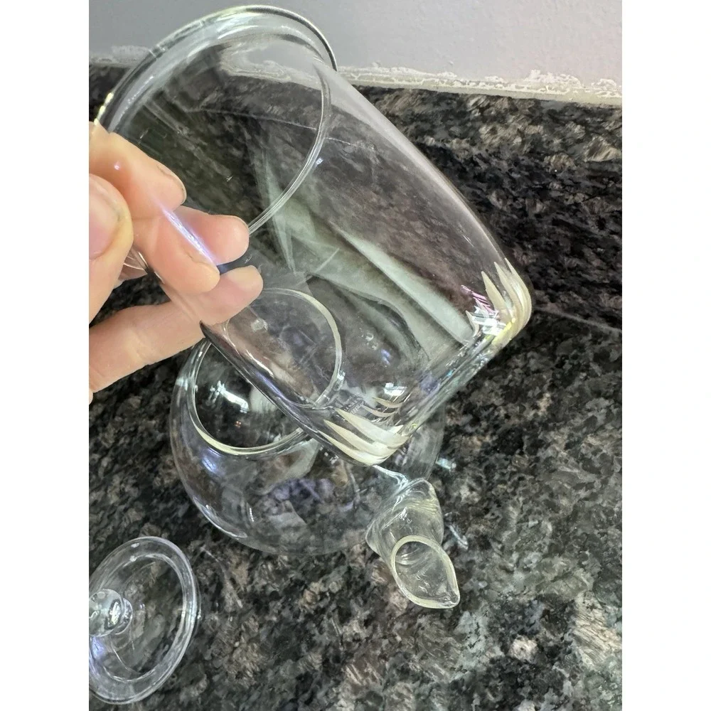 BergHOFF Heat-Resistant Glass Teapot with Loose Tea Insert Infuser..holds 20 oz